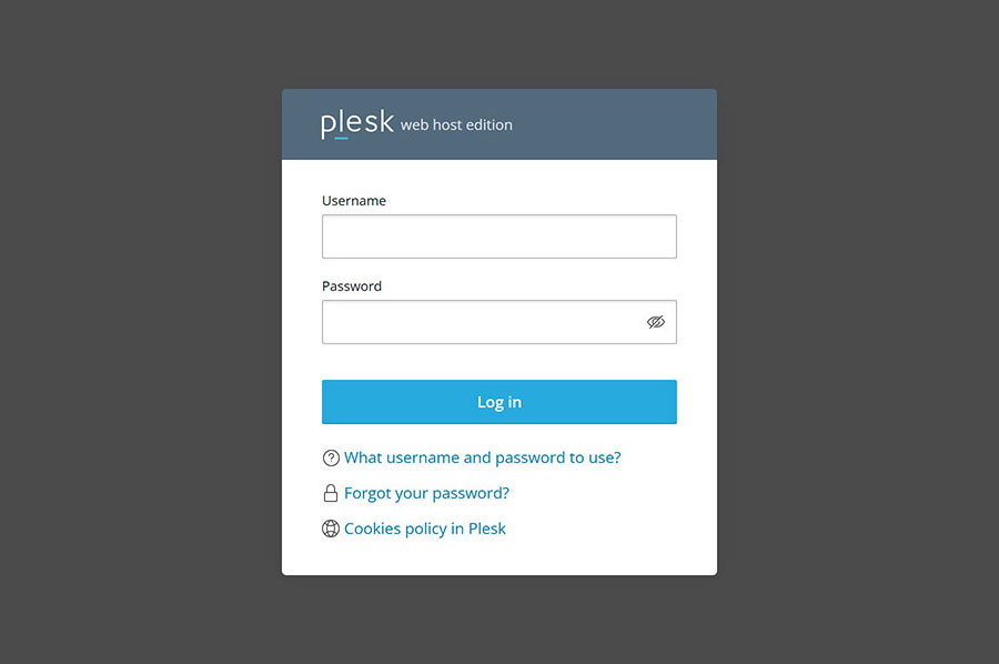 เข้าสู่ระบบ Plesk เพื่อเปลี่ยน http เป็น https