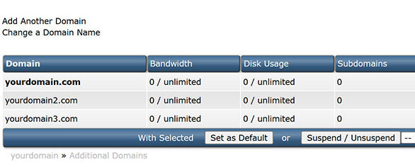 เลือกชื่อโดเมนที่ต้องการตั้งค่า การเปลี่ยน http เป็น https ใน DirectAdmin